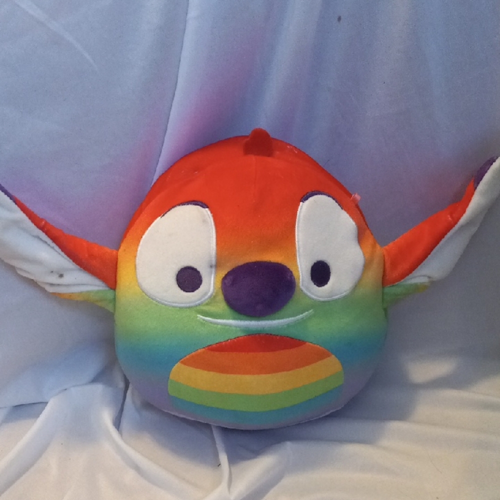 Colorful Stitch Plush Toy with Rainbow Design
